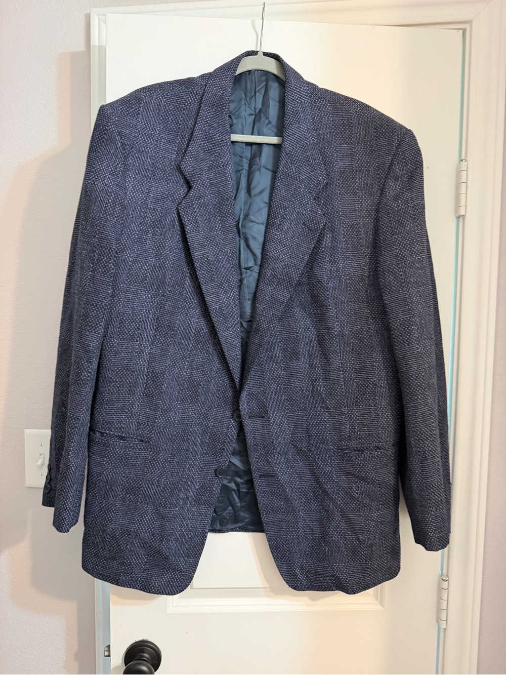 Yves Saint Laurent Navy Textured Sport Coat